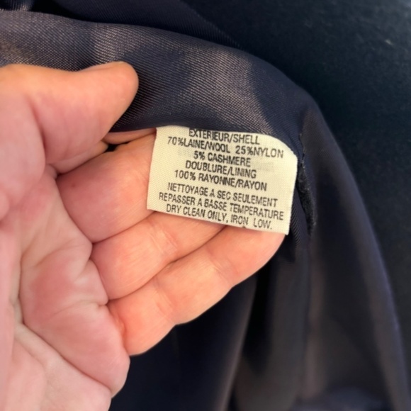 Career Moves Vintage Women's Black Wool and Cashmere Blazer SZ 11-12, 1980s - Picture 8 of 9